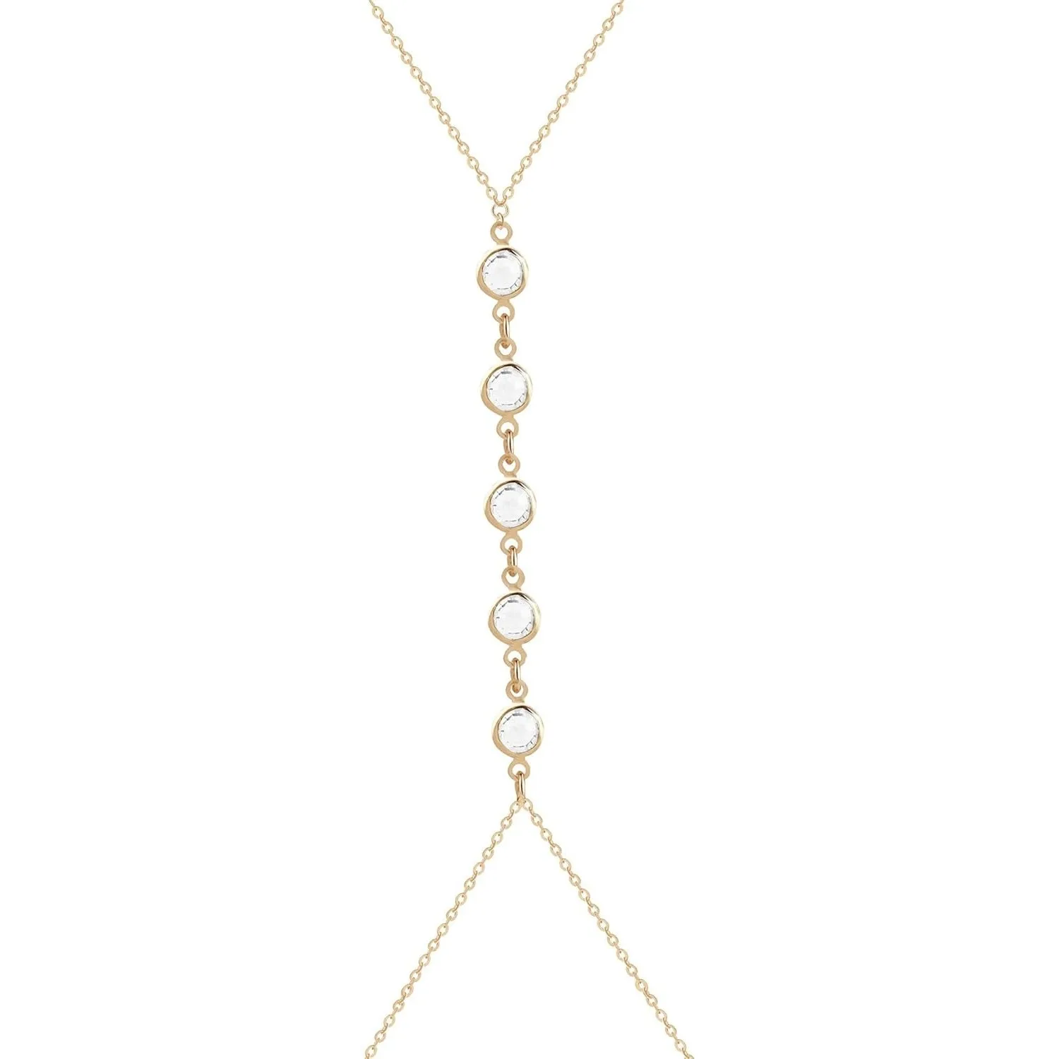 Body Jewelry Necklace - Summer Beach Crystal Belly Waist Chain,