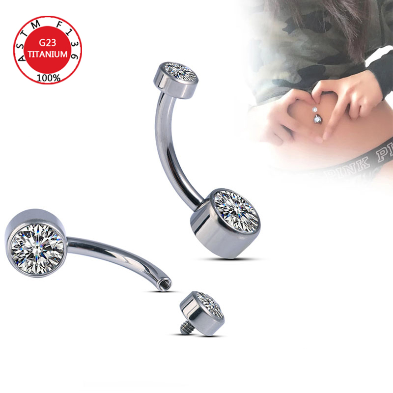 Body Jewelry Rings - G23 Titanium Internally Thread Navel Piercing