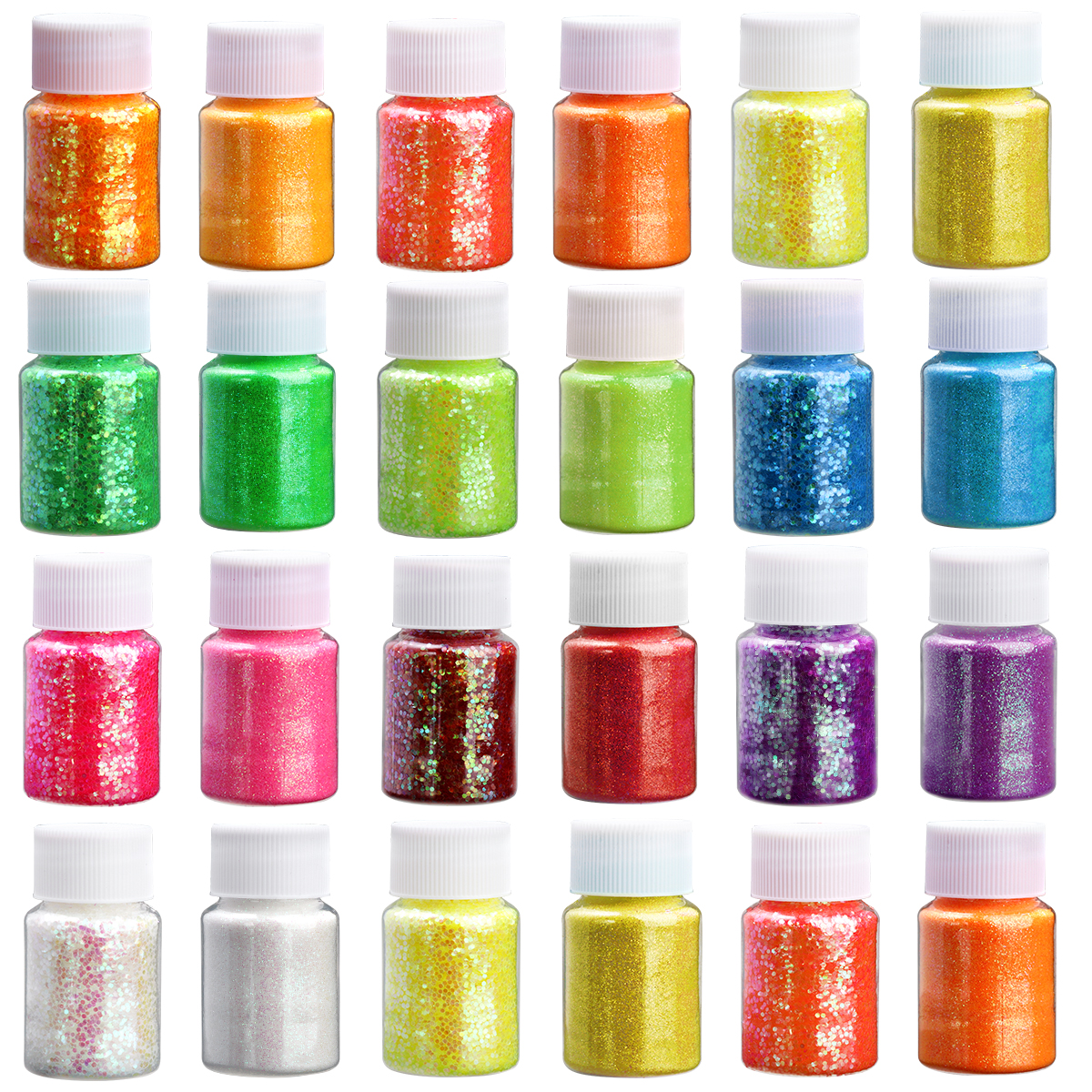Body Jewelry Usa - 30g/Bottle Holographic Colorful Hexagon Shape Chunky