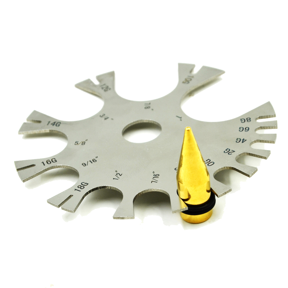 Stainless Steel Gauge Wheel Be - đánh giá và giá Body Jewelry Gauge To Mm