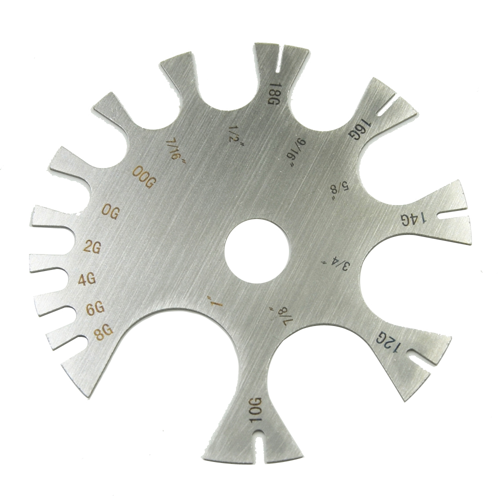 Stainless Steel Gauge Wheel Be - đánh giá và giá Body Jewelry Gauge To Mm