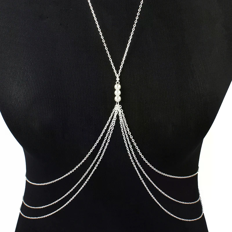 [HF]^1Pc Pearl Cross Bra Chain - đánh giá và giá Body Jewelry Usa