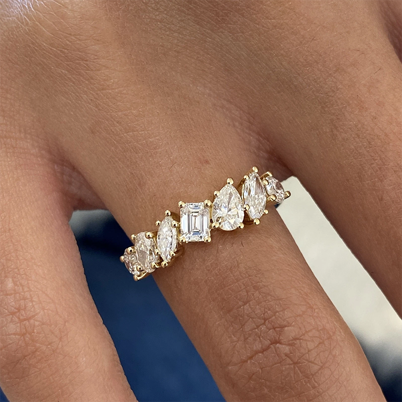 1.1 ct Mix Shape Diamond Stack - đánh giá và giá Body Jewelry Vch