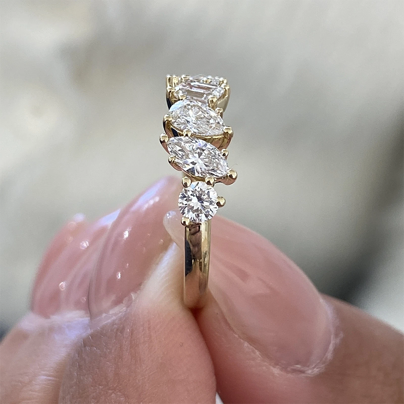 1.1 ct Mix Shape Diamond Stack - đánh giá và giá Body Jewelry Vch