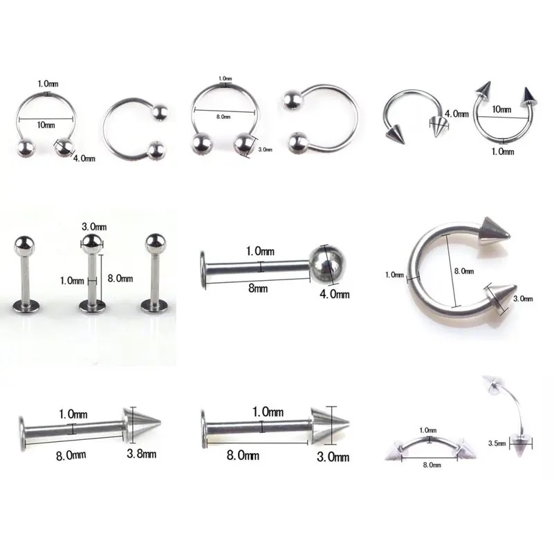 45/80/110Pcs Mix Styles Stainl - đánh giá và giá Body Jewelry Jewelry Box