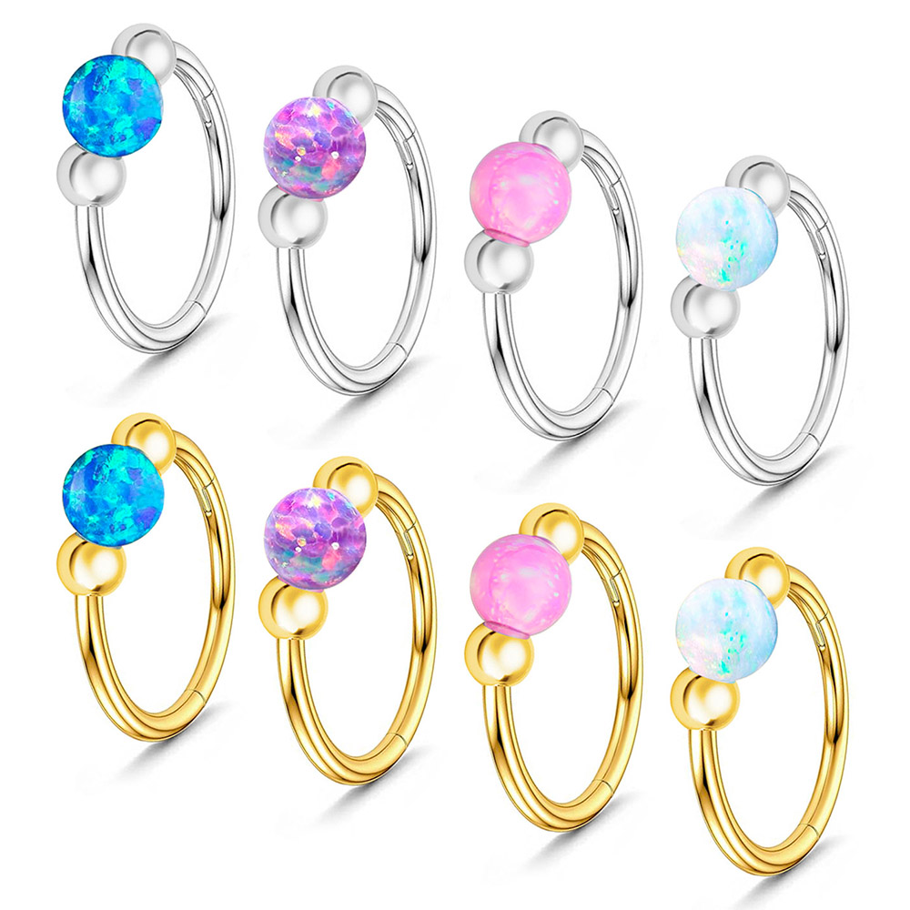 Opal Nose Ring Sparkle Set, Me - đánh giá và giá Body Jewelry Eu