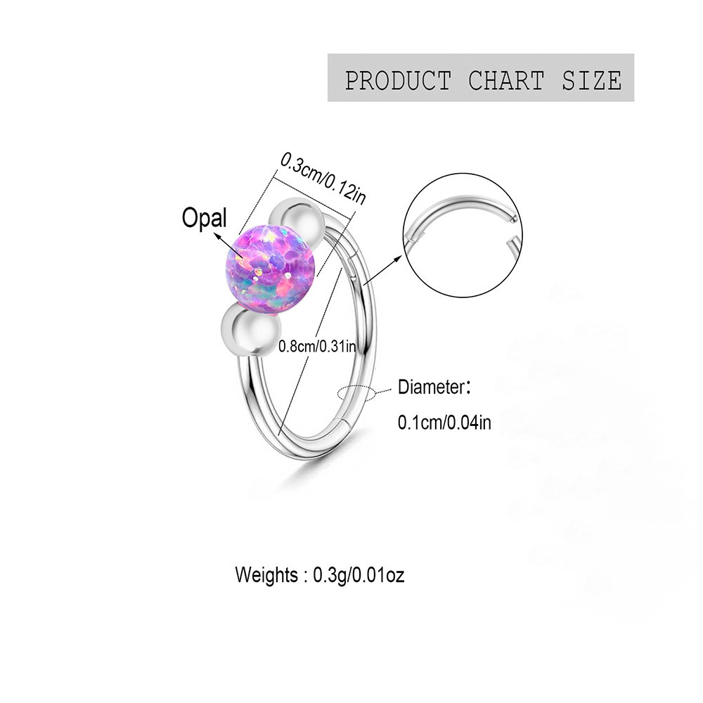 Opal Nose Ring Sparkle Set, Me - đánh giá và giá Body Jewelry Eu