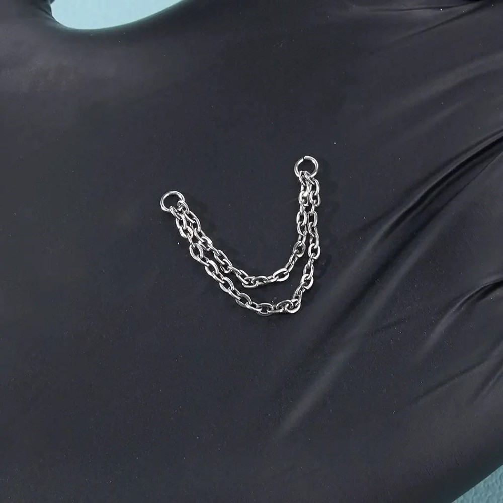 Titanium Nose Chain Double Cha - đánh giá và giá Body Jewelry Titanium