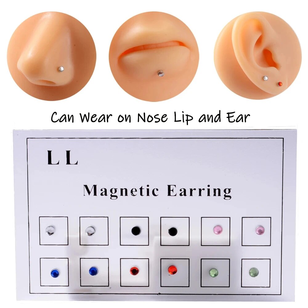 12PCS/Card Fake Cheater Non Pi - đánh giá và giá Body Jewelry Nose Studs