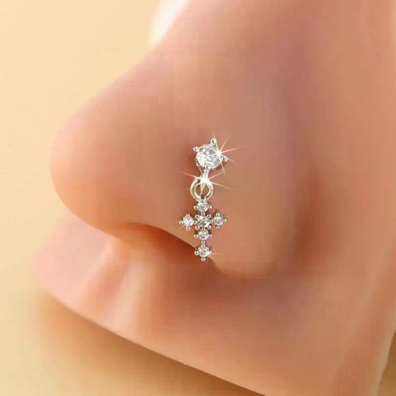 Dangle Nose Rings For Women Cr - đánh giá và giá Body Jewelry Nose Studs