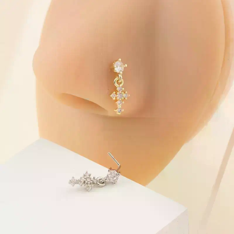 Dangle Nose Rings For Women Cr - đánh giá và giá Body Jewelry Nose Studs