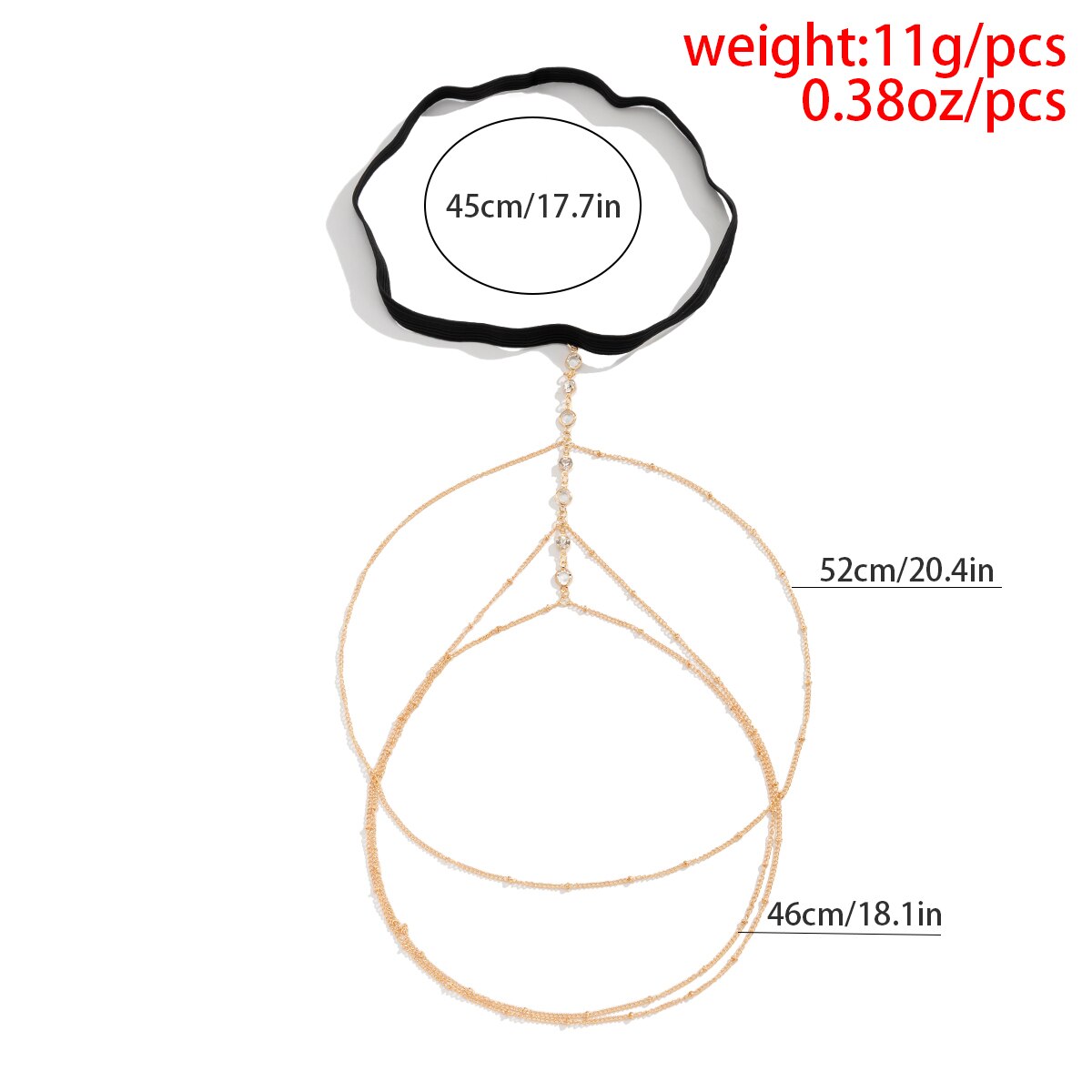 Boho Elastic Band Crystal Leg  - đánh giá và giá Body Jewelry Goth