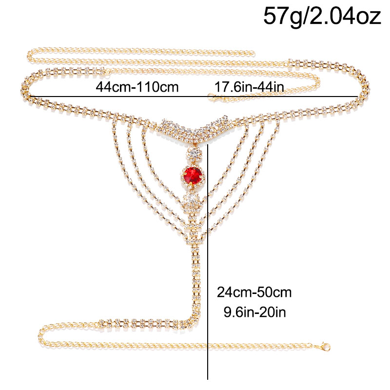 Crystal Rhinestone Body Chain  - đánh giá và giá Body Jewelry By The Chain Gang