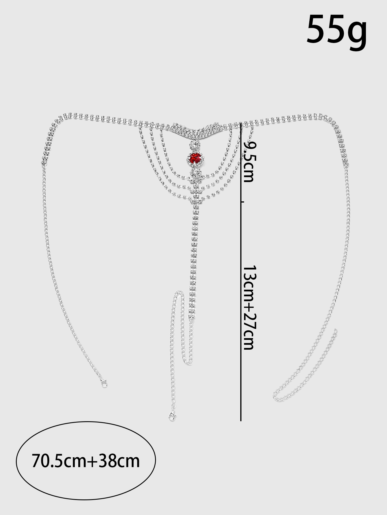 Crystal Rhinestone Body Chain  - đánh giá và giá Body Jewelry By The Chain Gang