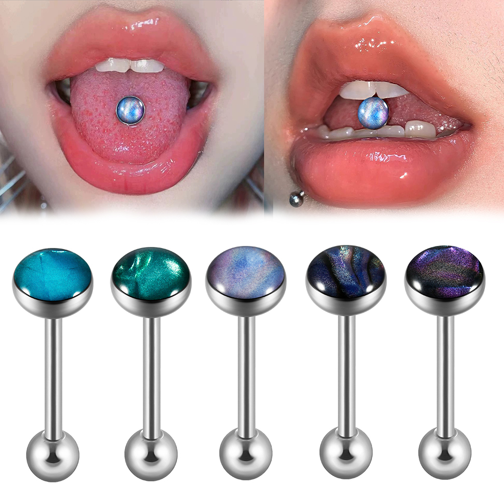 1/6pcs Surgical Steel Industri - đánh giá và giá Tongue Barbell Straight