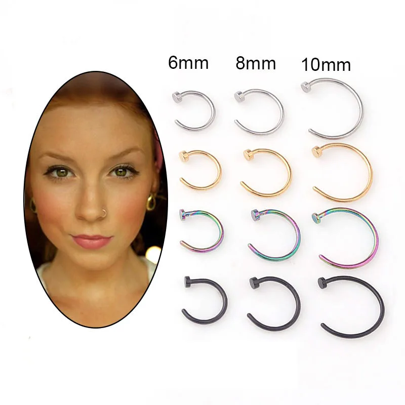 5pcs/lot 20G Nose Ring Hoop, 6 - đánh giá và giá Body Jewelry Nose Studs