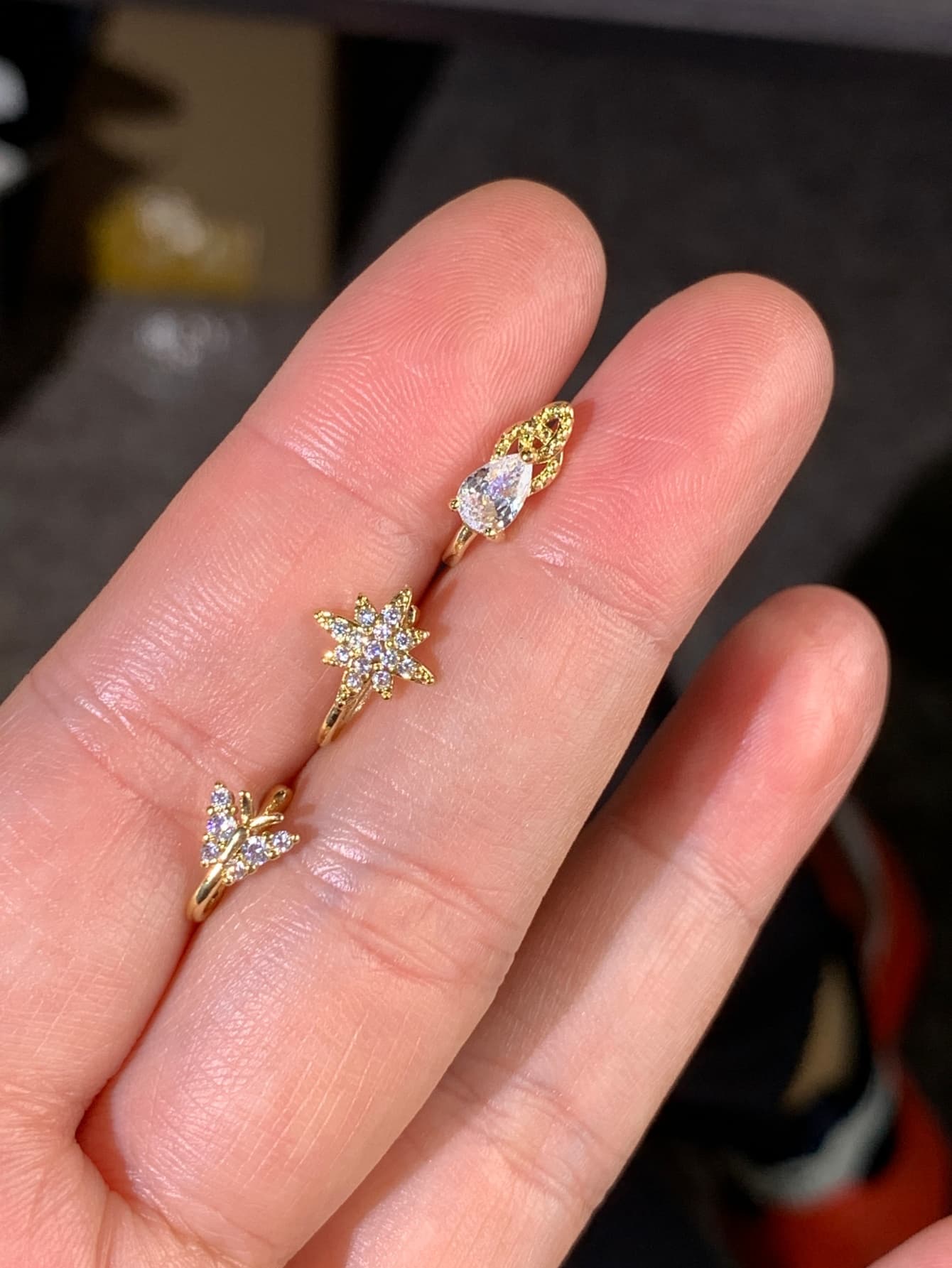 3-piece fashionable and elegan - đánh giá và giá Body Jewelry Nose Studs