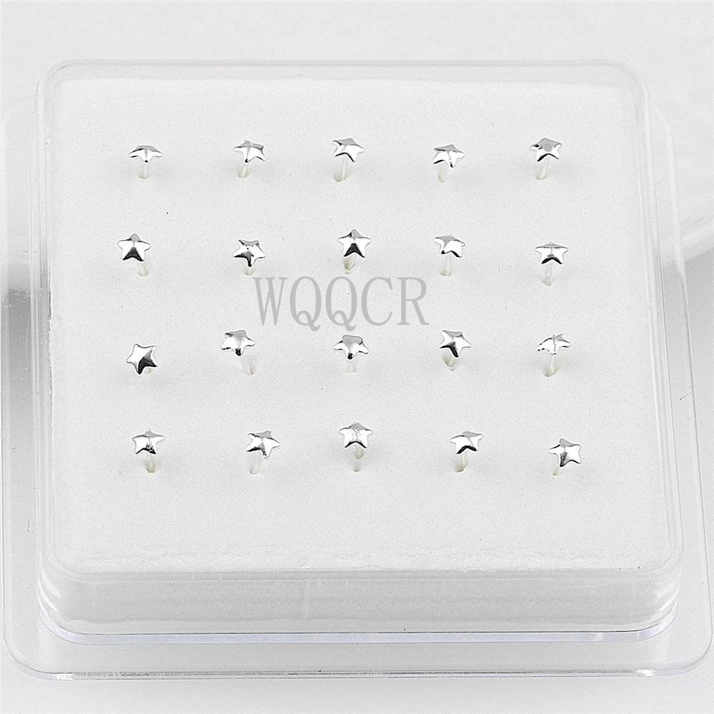 20pcs/box Frosted Surface Star - đánh giá và giá Body Jewelry Jewelry Box