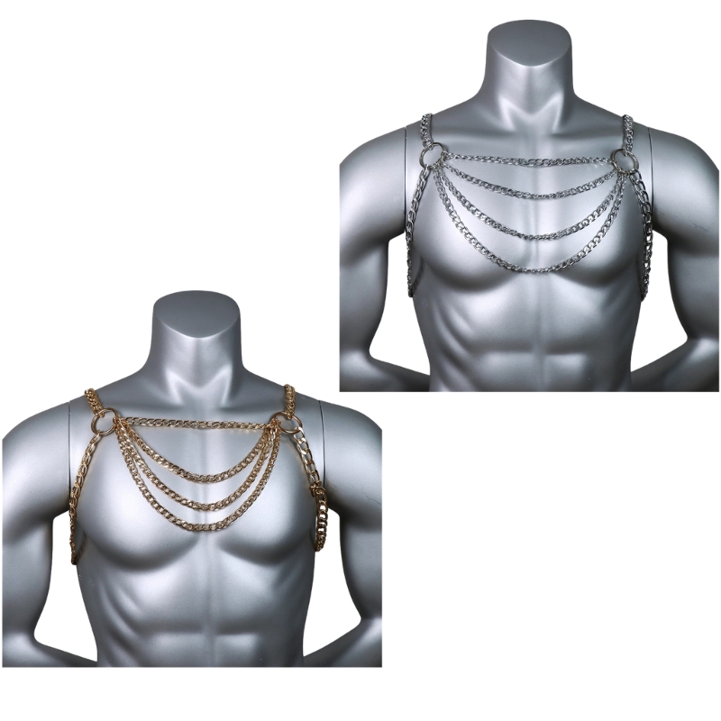 Men's Sexy Metal Body Chest Ch - đánh giá và giá Body Jewelry Necklace