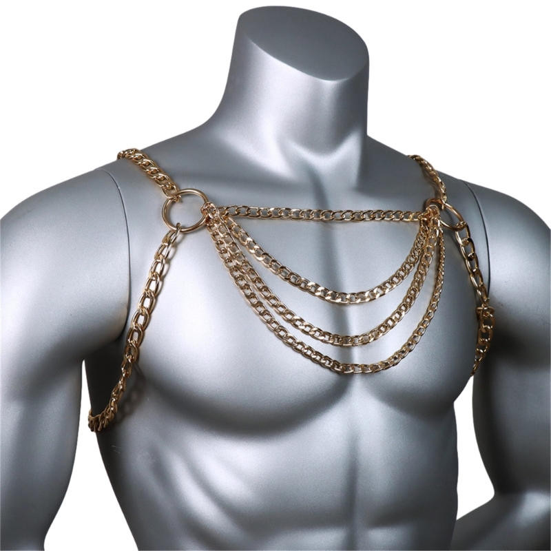 Men's Sexy Metal Body Chest Ch - đánh giá và giá Body Jewelry Necklace