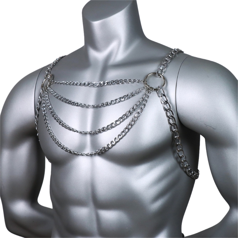 Men's Sexy Metal Body Chest Ch - đánh giá và giá Body Jewelry Necklace