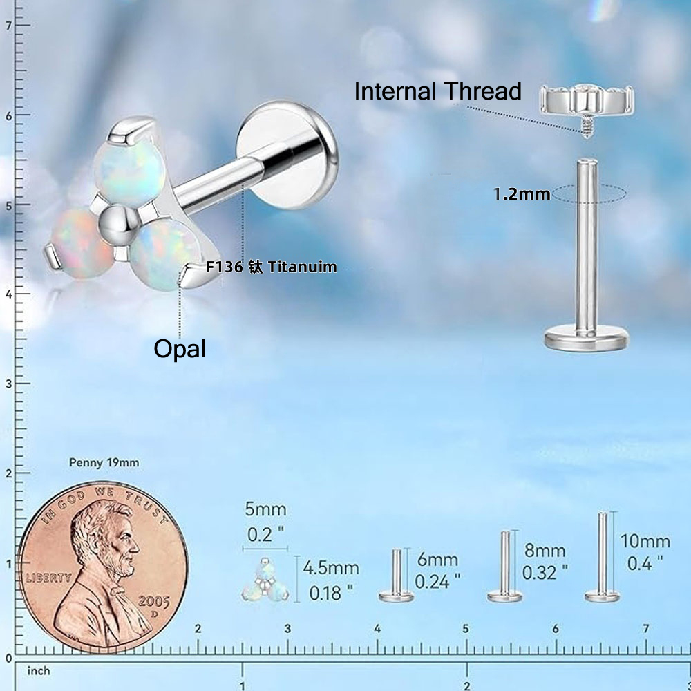 1PCS Titanium Opal Mini Pierci - đánh giá và giá Body Jewelry Jewelry Box