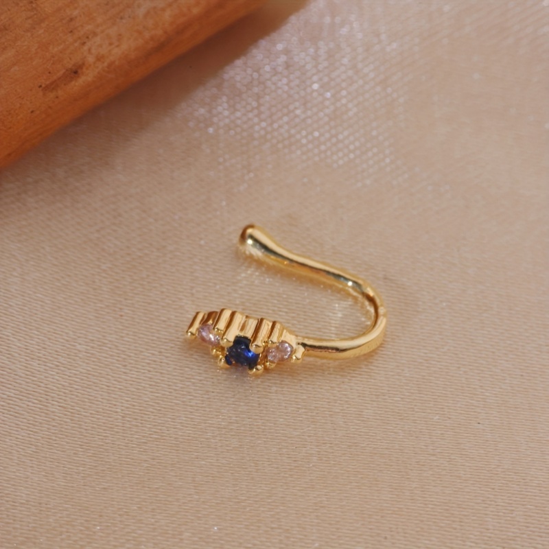 1-piece set of blue zircon nos - đánh giá và giá Body Jewelry Nose Studs