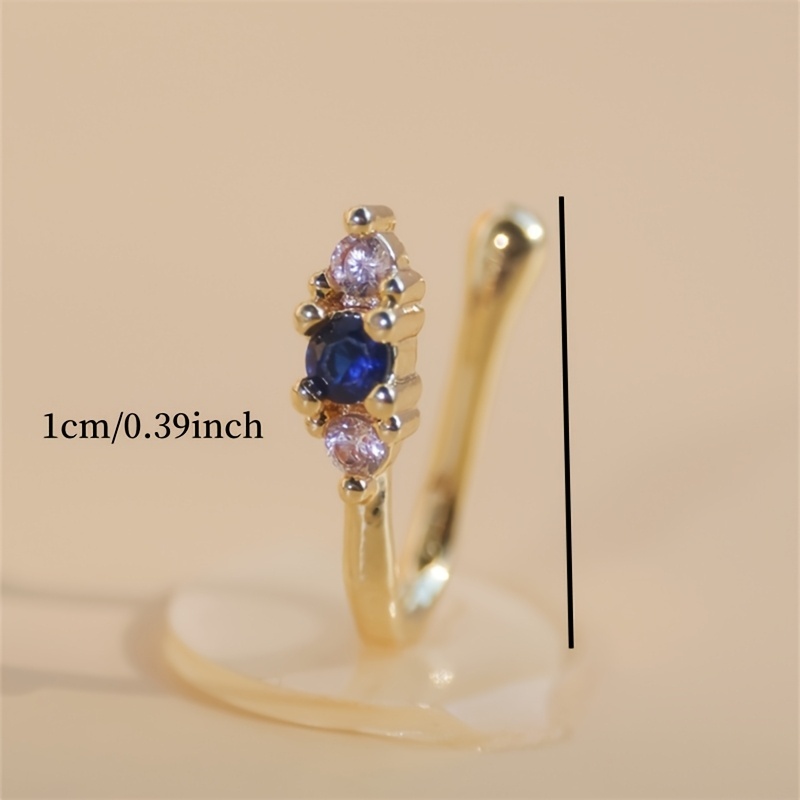 1-piece set of blue zircon nos - đánh giá và giá Body Jewelry Nose Studs