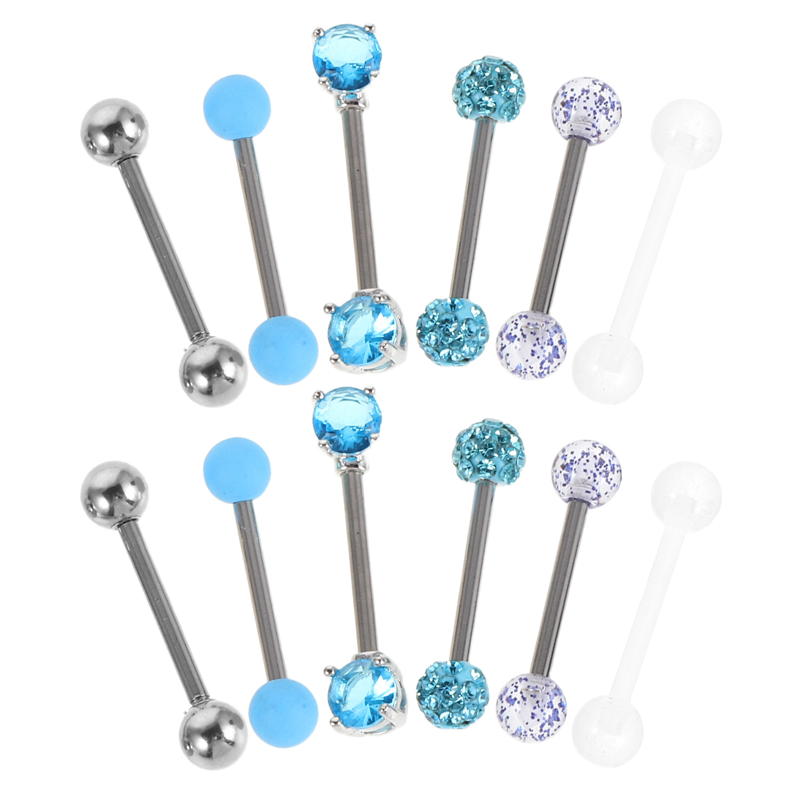 12Pcs Stainless Steel Tongue B - đánh giá và giá Tongue Barbell Straight