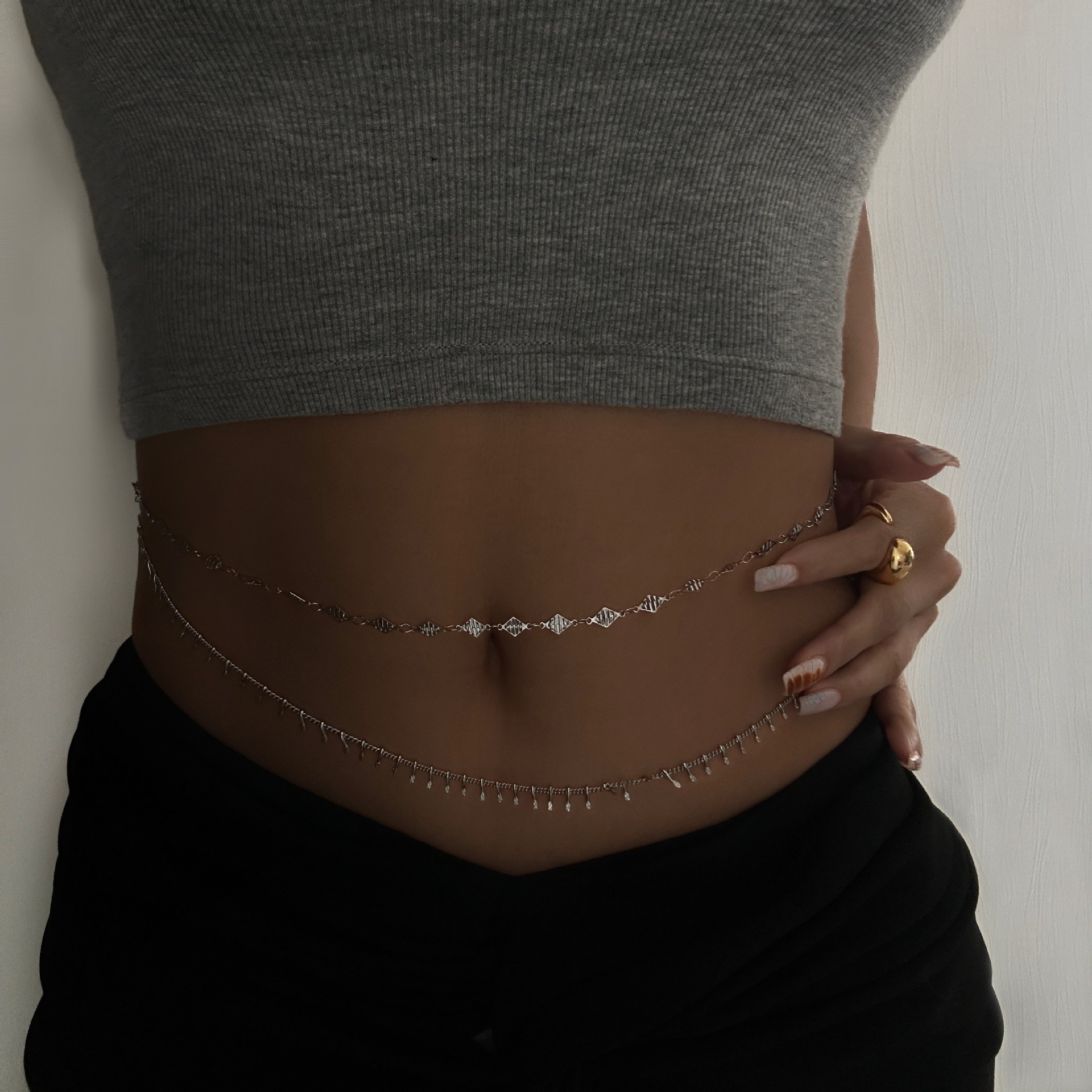 Punk Round Stainless Steel Wai - đánh giá và giá Body Jewelry Necklace