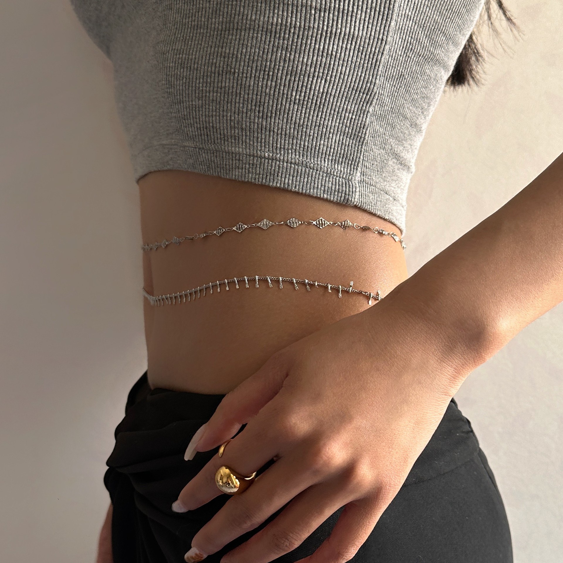 Punk Round Stainless Steel Wai - đánh giá và giá Body Jewelry Necklace