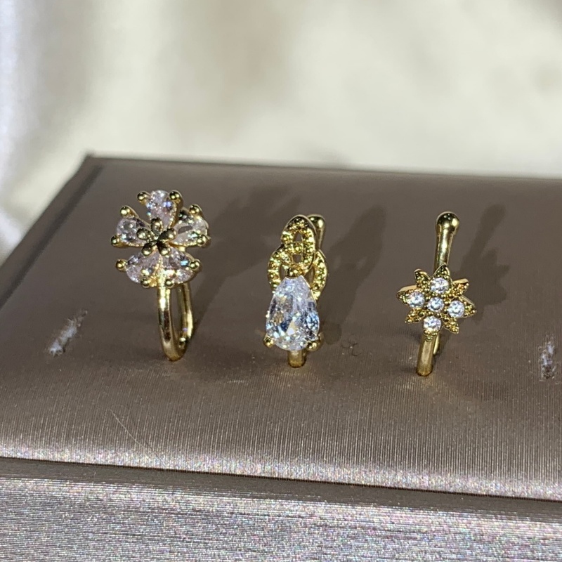 3-piece French style minimalis - đánh giá và giá Body Jewelry Nose Studs