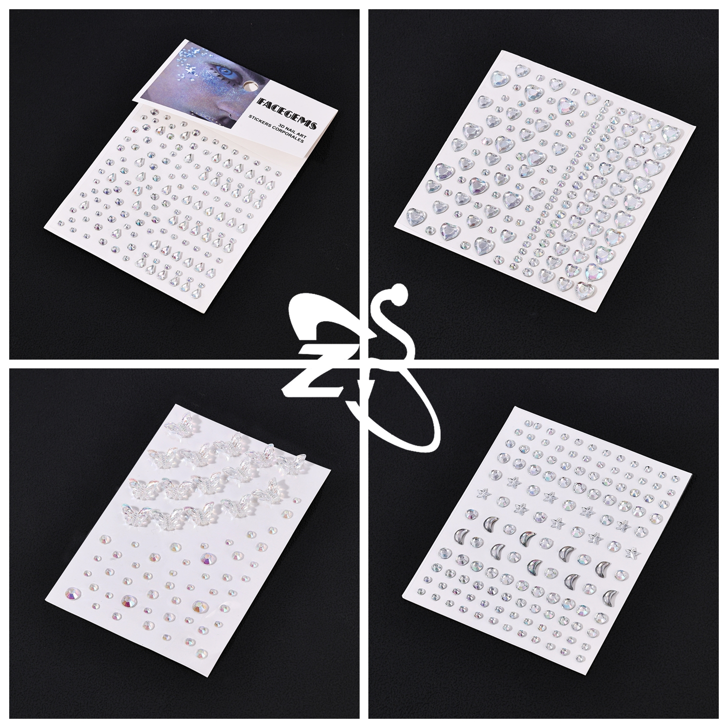 ZS 1 Set 3D Colorful Rhineston - đánh giá và giá Body Jewelry Tattoo