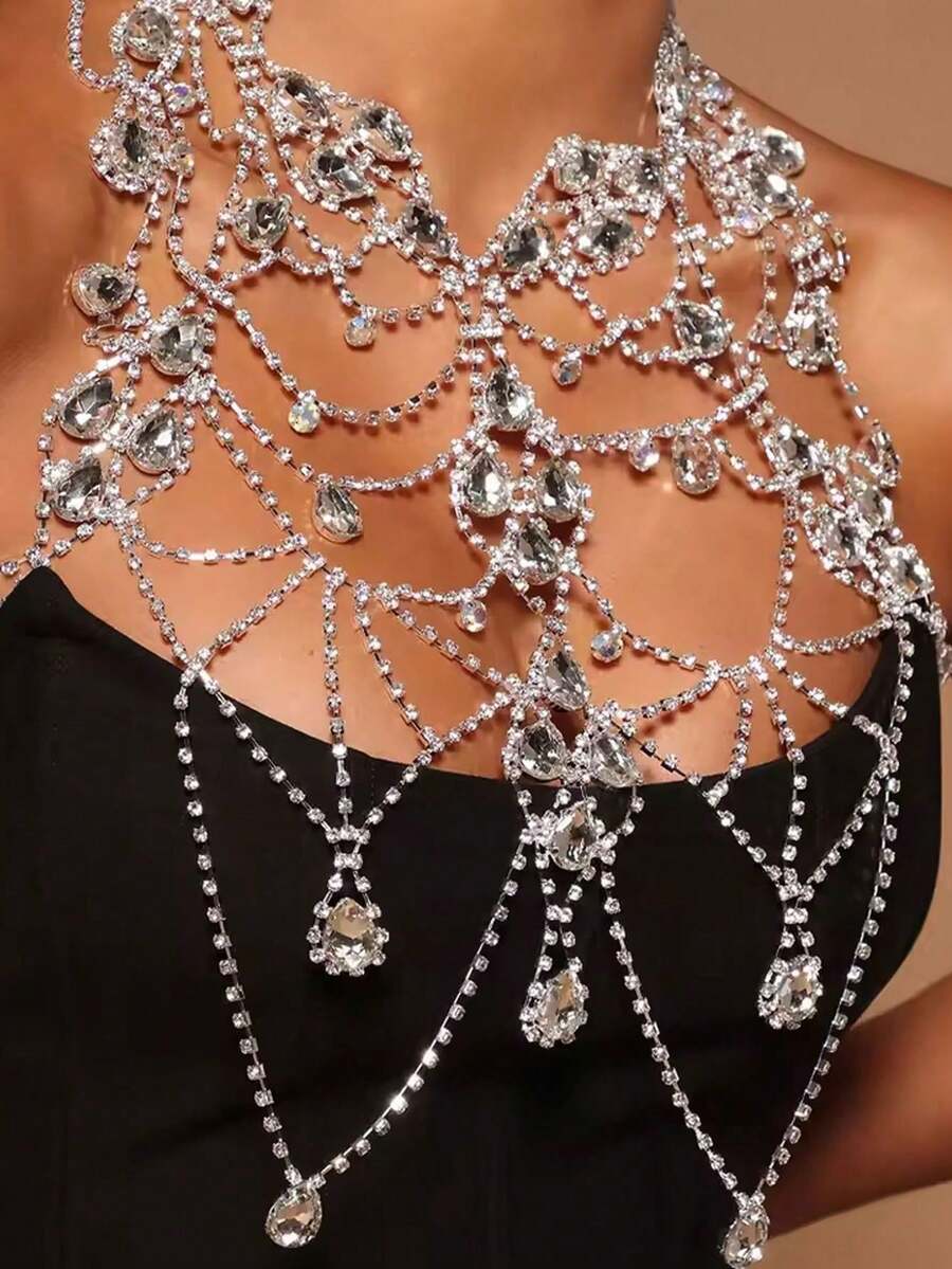 Rhinestone Body Chain Bra Neck - đánh giá và giá Body Jewelry Usa