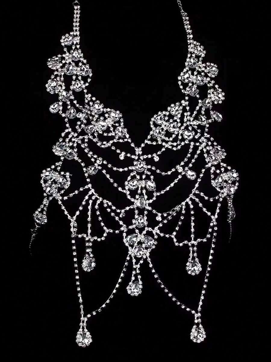 Rhinestone Body Chain Bra Neck - đánh giá và giá Body Jewelry Usa