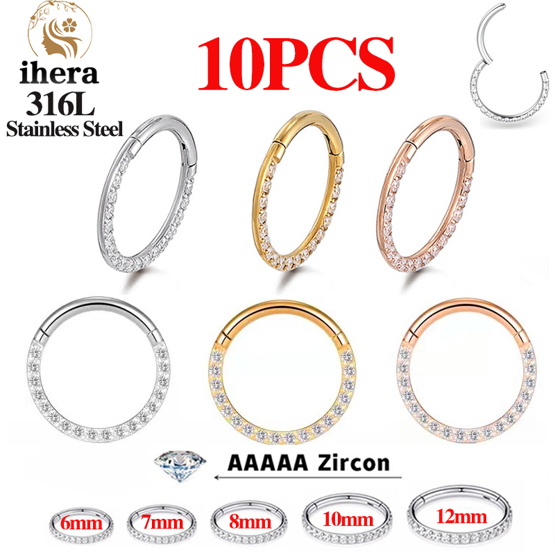 1/10PCS Stainless Steel Nose R - đánh giá và giá Body Jewelry Nose Studs