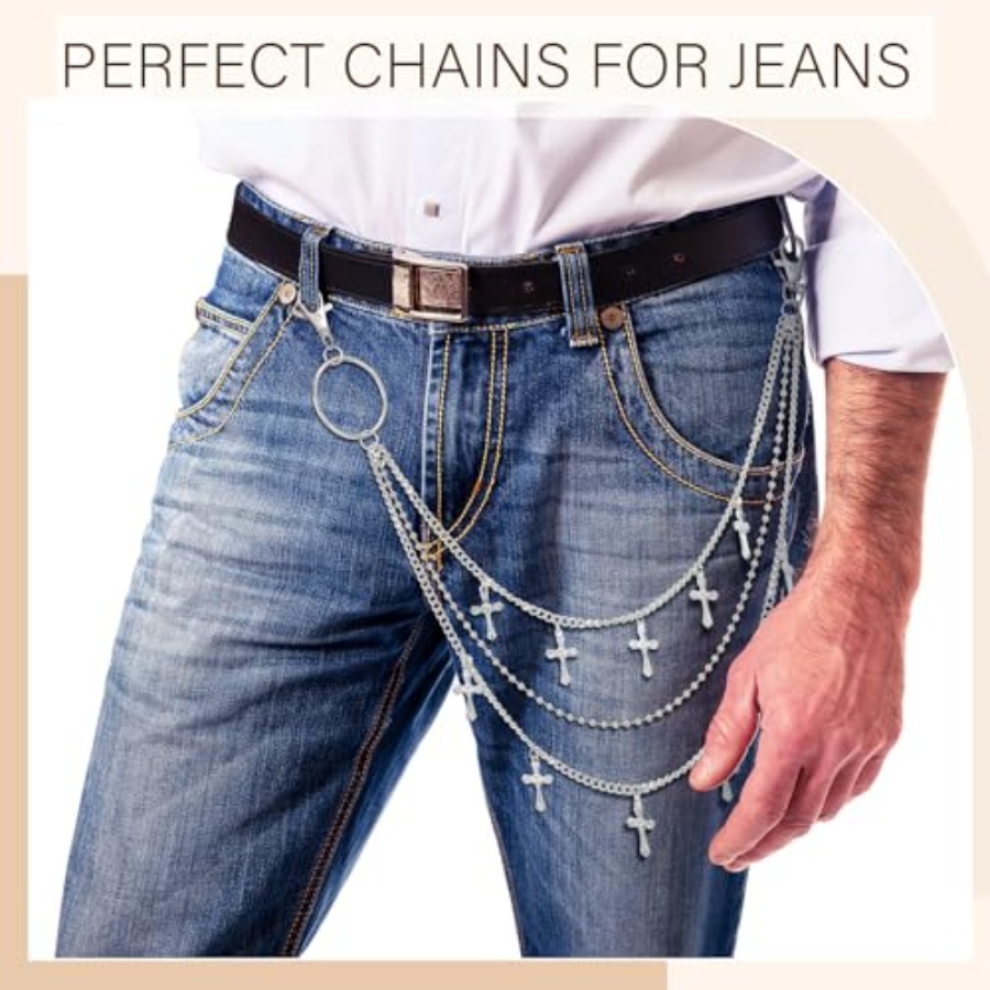 6 Pcs Jeans Chain Belt Waist P - đánh giá và giá Body Jewelry Goth