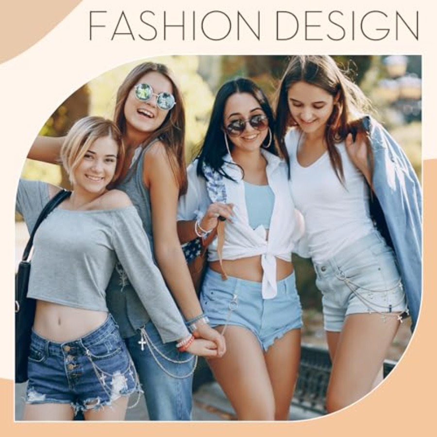 6 Pcs Jeans Chain Belt Waist P - đánh giá và giá Body Jewelry Goth