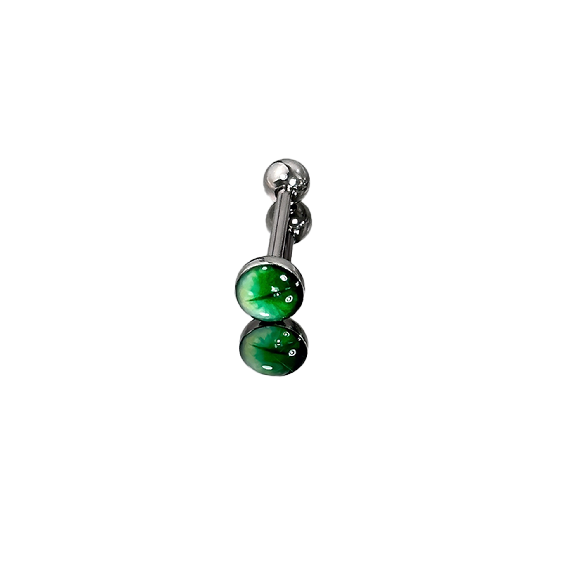 1Pc High-Quality Trendy Green  - đánh giá và giá Body Jewelry Titanium