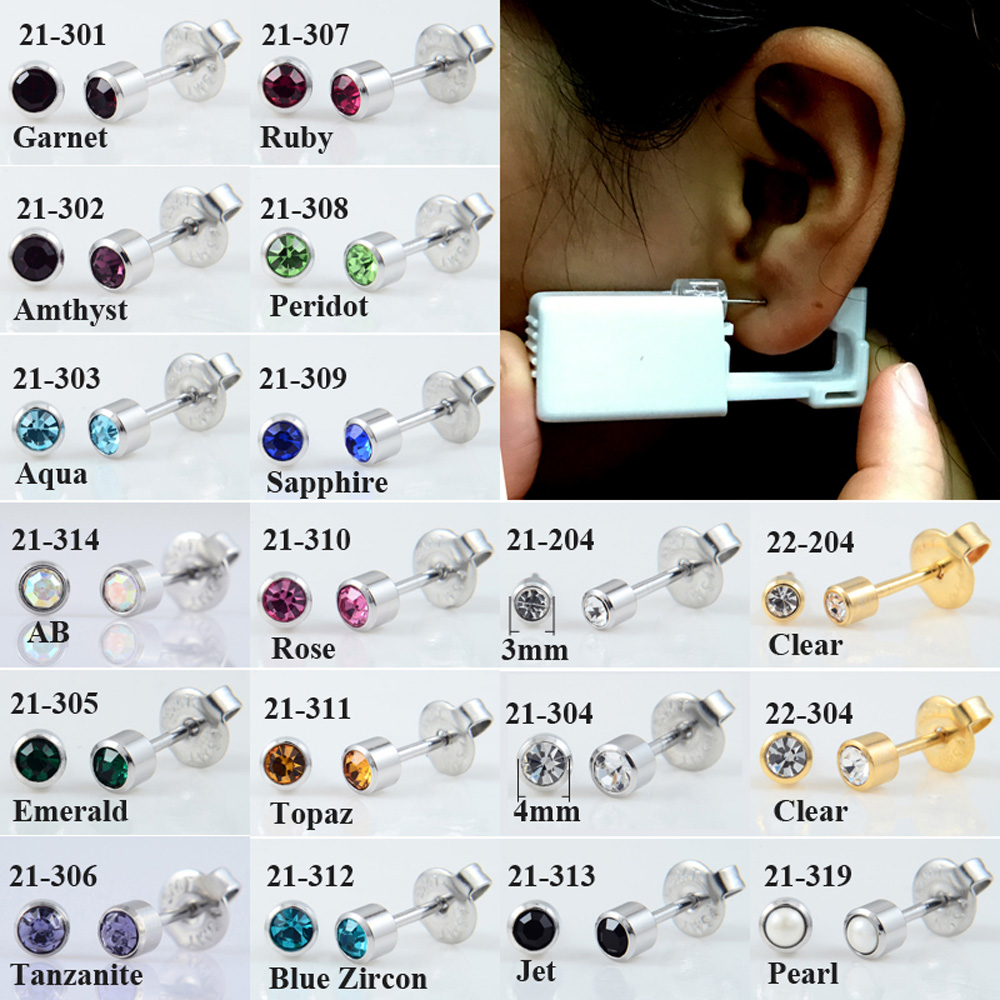 24pcs/Box No Pain Ear Piercing - đánh giá và giá Body Jewelry Jewelry Box