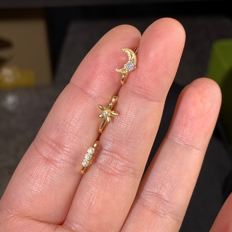 3-piece retro light luxury nos - đánh giá và giá Body Jewelry Nose Studs