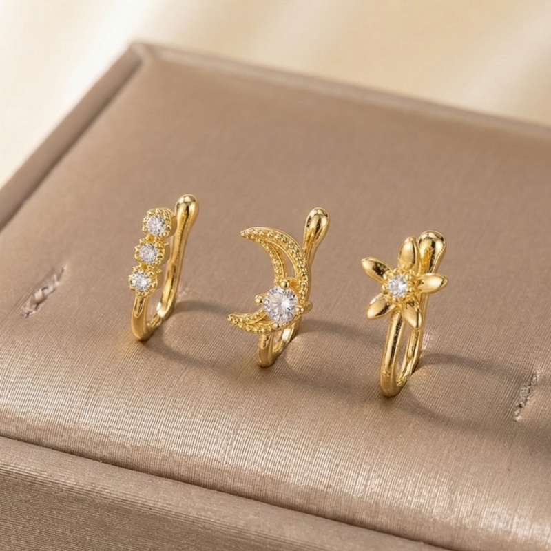 3-piece retro light luxury nos - đánh giá và giá Body Jewelry Nose Studs