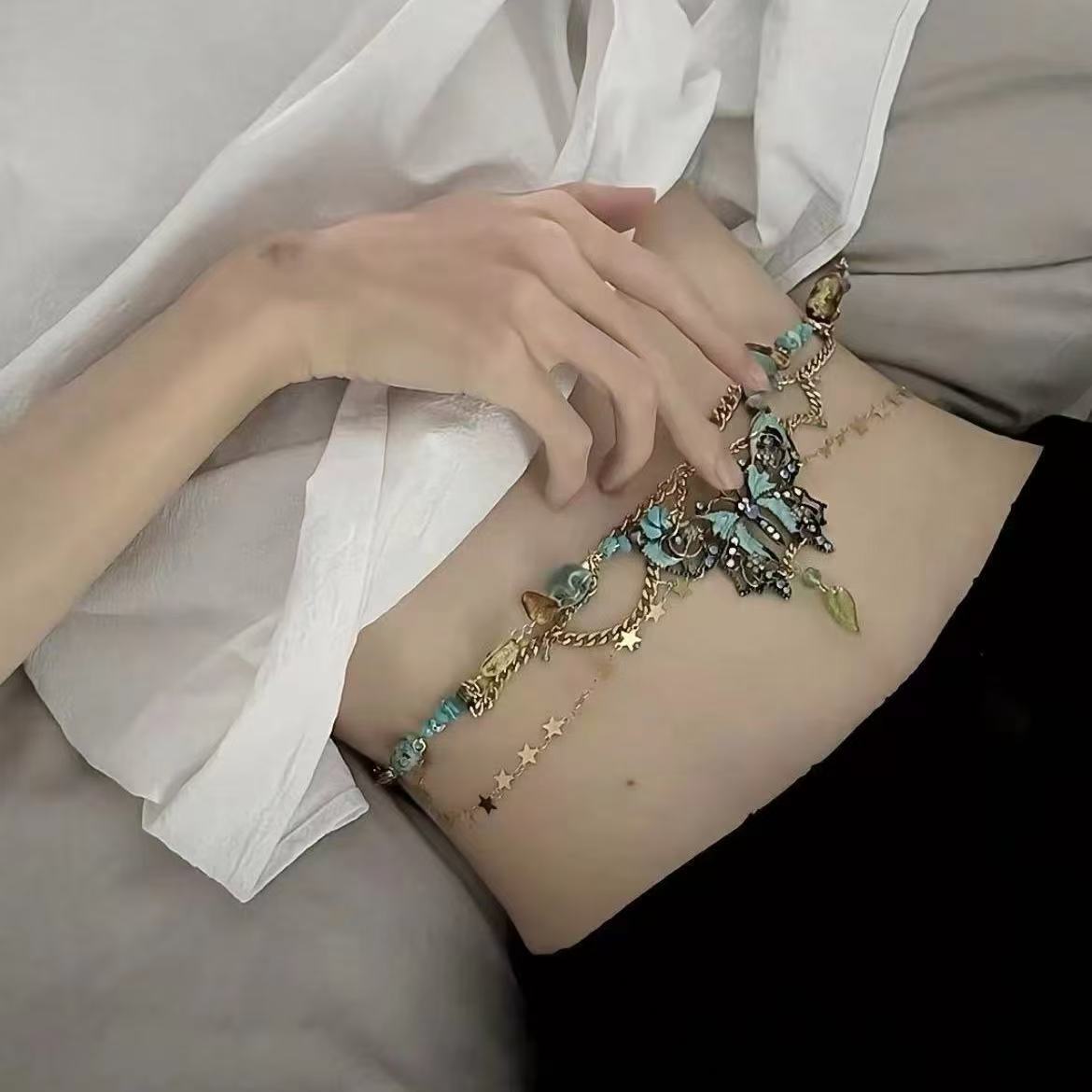 1 Piece Party Outfit Waist Cha - đánh giá và giá Body Jewelry Titanium