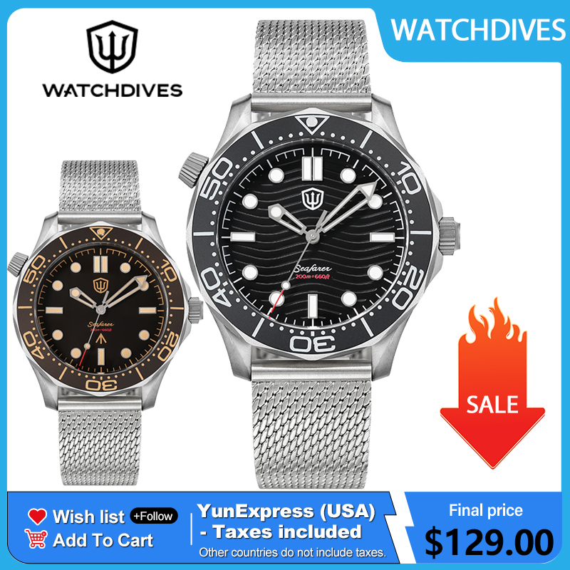 Watchdives 42mm Titanium Dive  - đánh giá và giá Body Jewelry Titanium