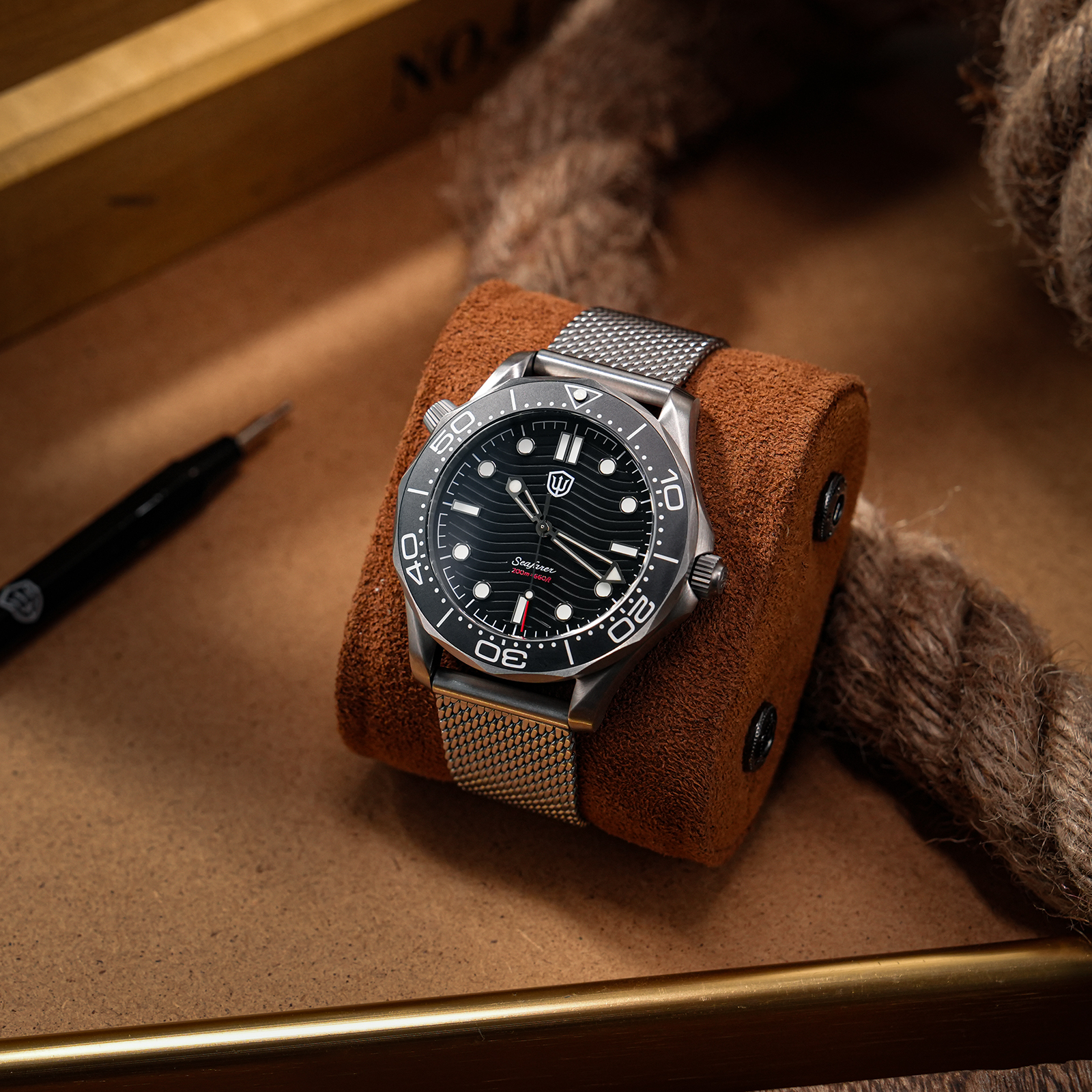 Watchdives 42mm Titanium Dive  - đánh giá và giá Body Jewelry Titanium
