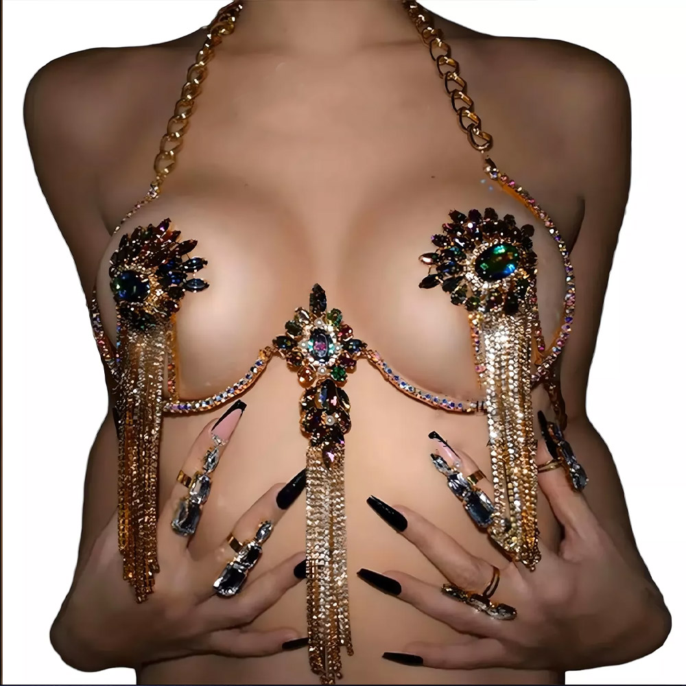 Sexy Tassel Color Crystal Ches - đánh giá và giá Body Jewelry Rings