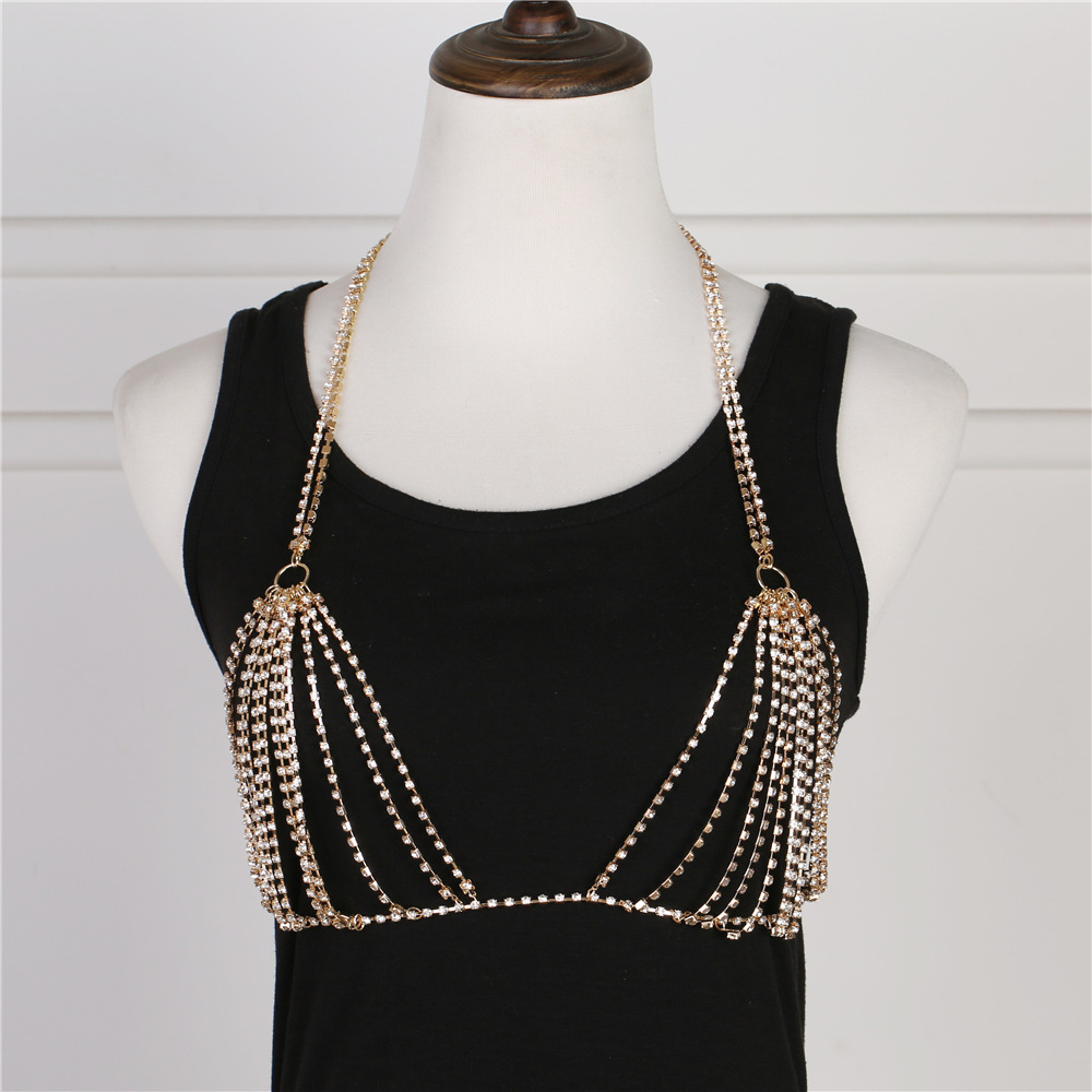 Summer Sexy Shiny Crystal Rhin - đánh giá và giá Body Jewelry Necklace