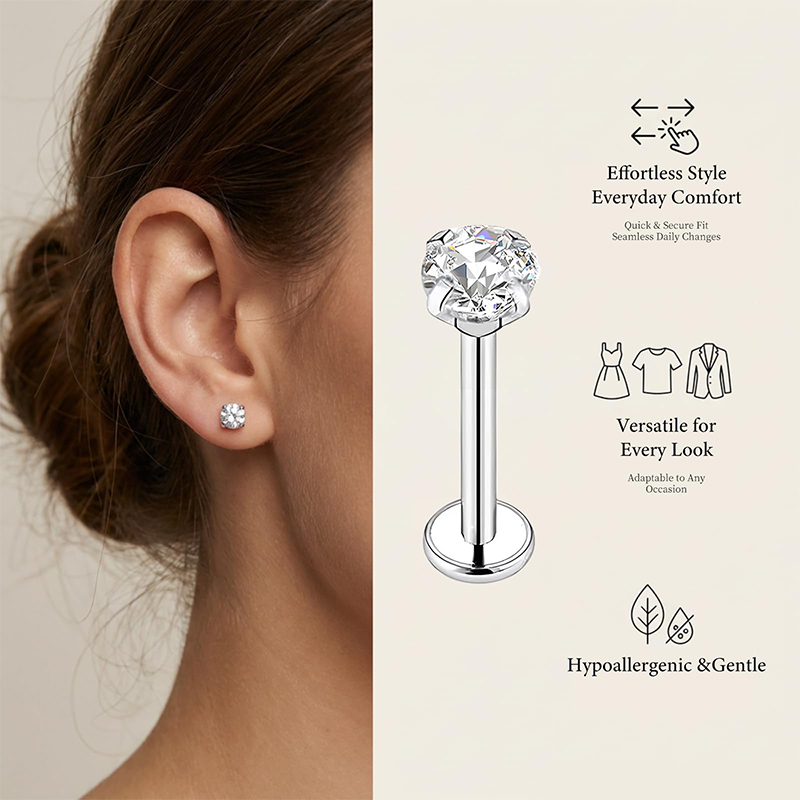 20G/18G/16G Surgical Stainless - đánh giá và giá Body Jewelry Nose Studs